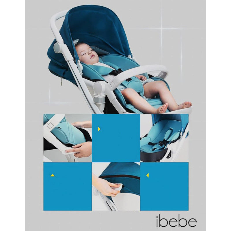 Універсальна коляска 2 в 1 Ibebe istop black