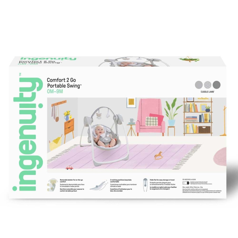 Крісло-гойдалка Ingenuity Comfort 2 Go Cuddle Lamb