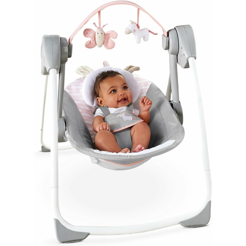 Крісло-гойдалка Ingenuity Comfort 2 Go Portable Swing Flora the Unicorn