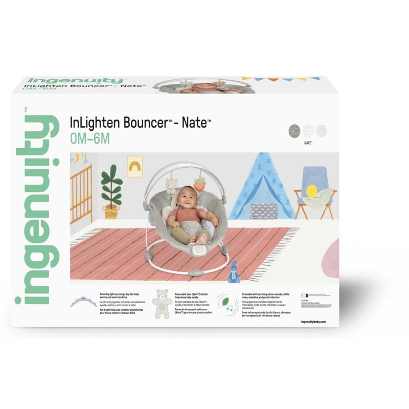 Крісло-гойдалка Ingenuity InLighten Bouncer Nate