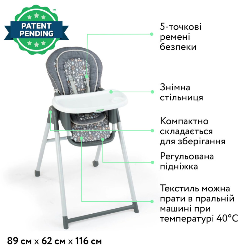 Стільчик для годування 7 в 1 Ingenuity Proper Positioner – Parker