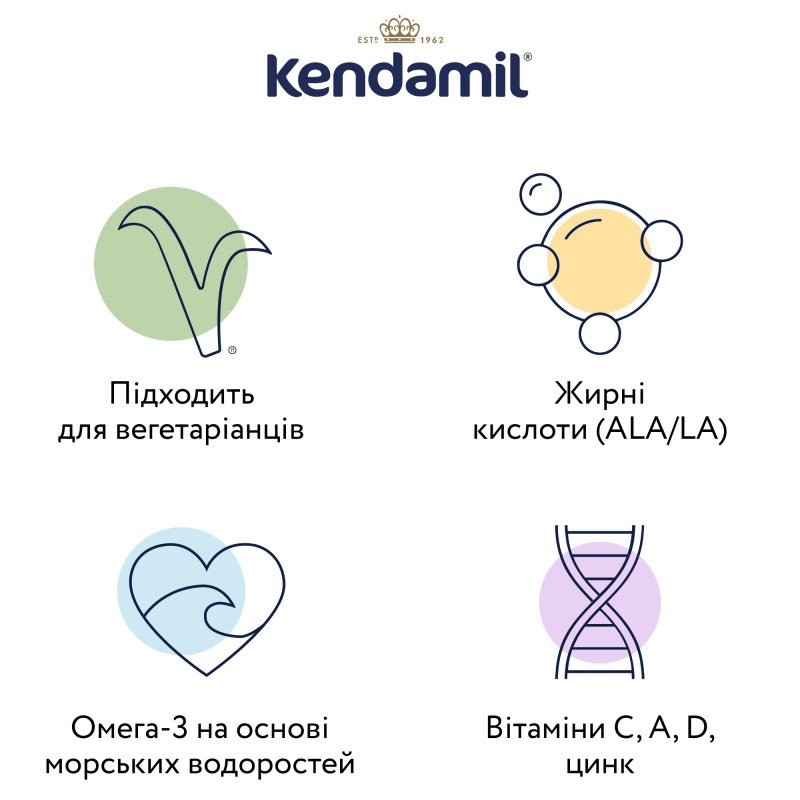 Органічна суха молочна суміш Kendamil Organic 1, 0-6 міс., 800 г