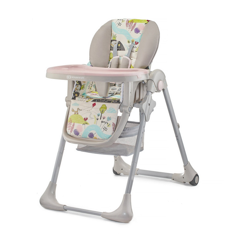 Стільчик для годувння Kinderkraft Yummy Up Pink Leaf KHYUMMUPPNK0000