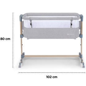 Приставне ліжечко-колиска Kinderkraft Neste Air Grey Wood KKLNEAIRGRY00W