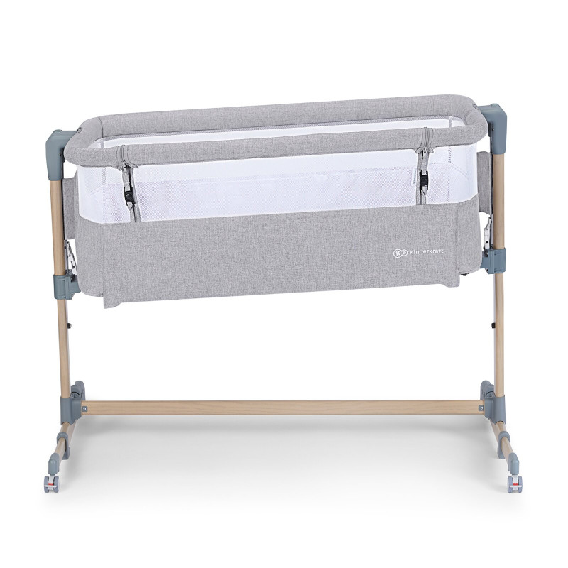 Приставне ліжечко-колиска Kinderkraft Neste Air Grey Wood KKLNEAIRGRY00W