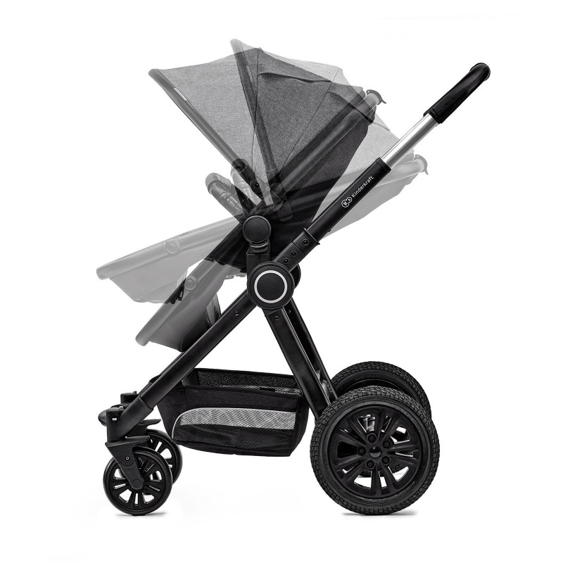 Універсальна коляска 2 в 1 Kinderkraft Veo Black/Gray KKWVEOBLGR2000