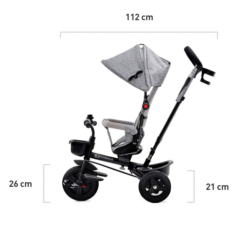 Триколісний велосипед Kinderkraft Aveo Pink KKRAVEOPNK0000
