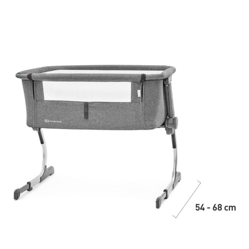 Приставне ліжечко-колиска Kinderkraft Uno Grey KKLUNOGRY00000
