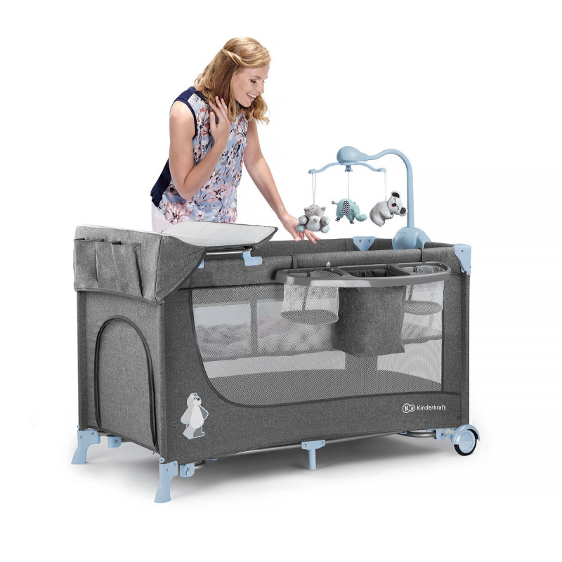 Ліжко-манеж с пеленатором Kinderkraft Joy Blue KKLJOYBLU000AC