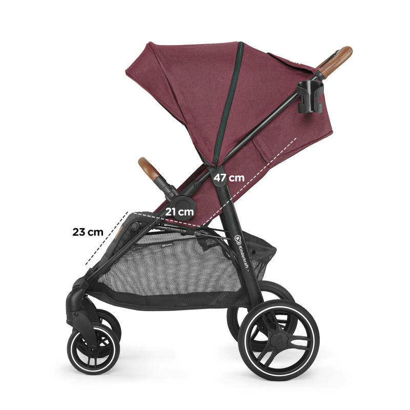 Прогулянкова коляска Kinderkraft Grande 2020 Burgundy KKWGRANBRG000N