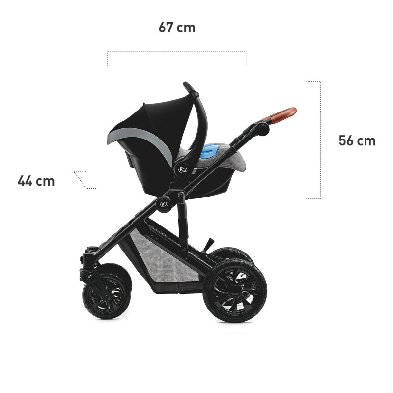 Універсальна коляска 3 в 1 Kinderkraft Prime Gray KKWPRIMGRY0300