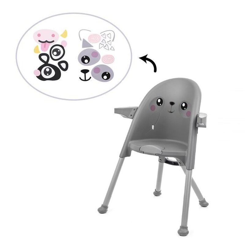 Стільчик для годування 2 в 1 Kinderkraft Pini Gray KKKPINIGRY0000