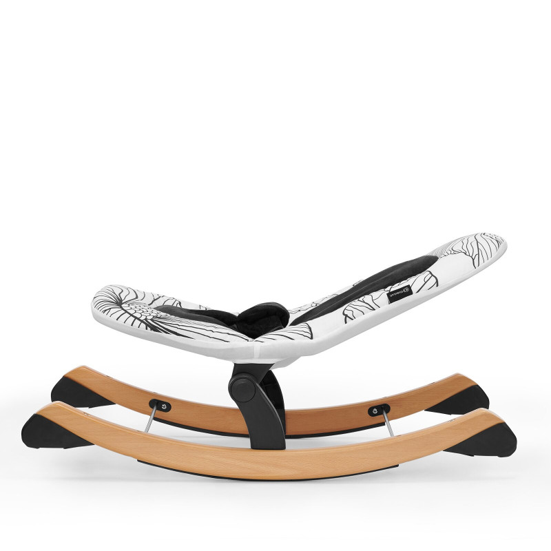 Шезлонг-гойдалка Kinderkraft Finio Black/White KKBFINOBLK0000