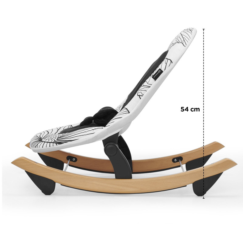 Шезлонг-гойдалка Kinderkraft Finio Black/White KKBFINOBLK0000