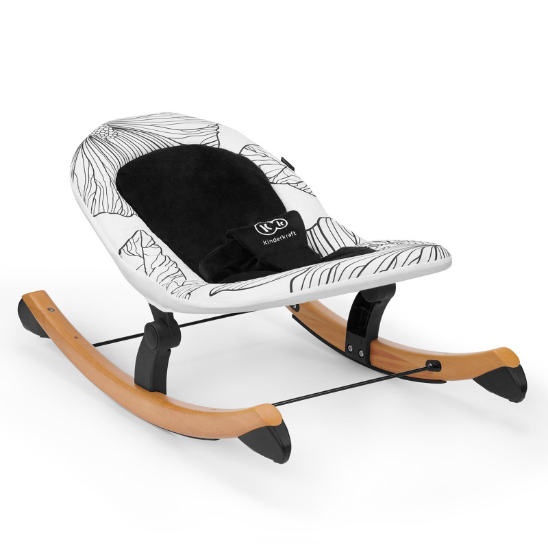 Шезлонг-гойдалка Kinderkraft Finio Black/White KKBFINOBLK0000