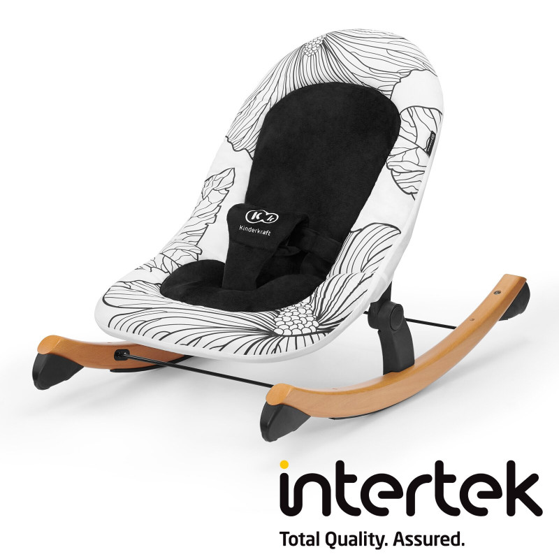 Шезлонг-гойдалка Kinderkraft Finio Black/White KKBFINOBLK0000