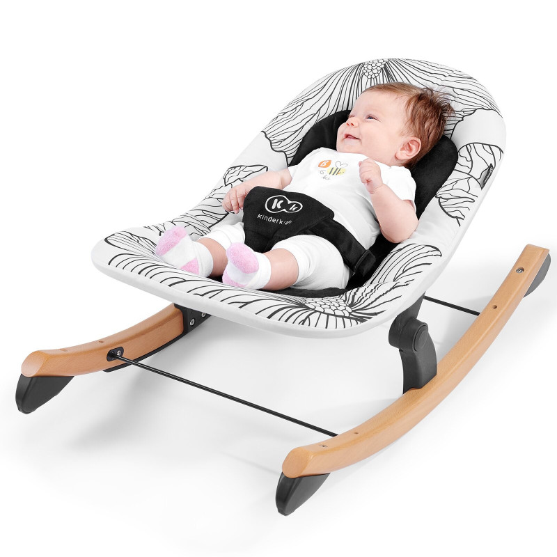 Шезлонг-гойдалка Kinderkraft Finio Black/White KKBFINOBLK0000