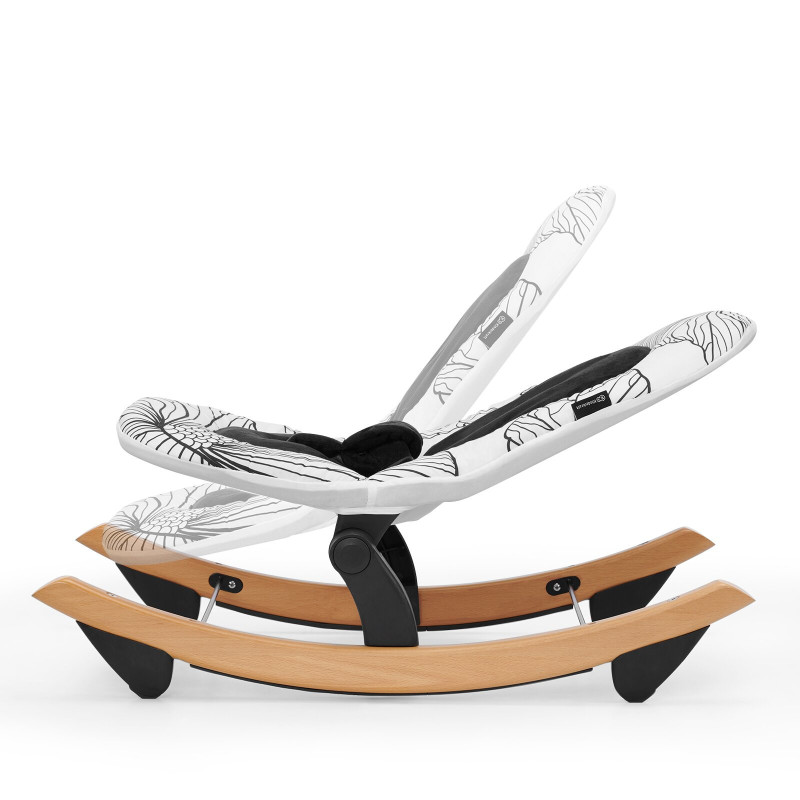 Шезлонг-гойдалка Kinderkraft Finio Black/White KKBFINOBLK0000