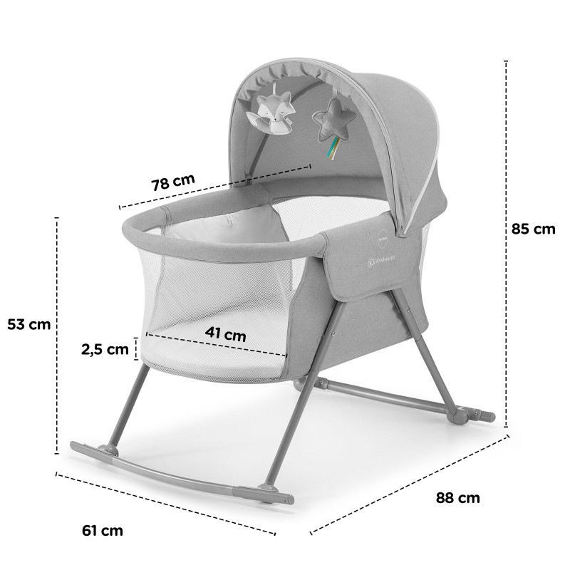 Ліжечко-колиска 3 в 1 Kinderkraft Lovi Beige KKLLOVIBEG0000
