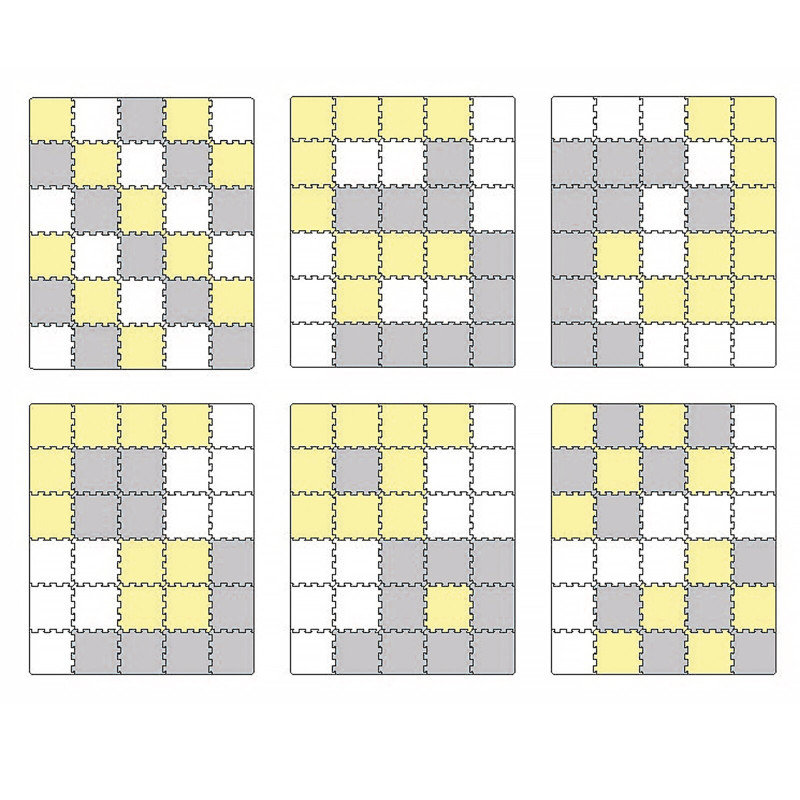 Килимок-пазл Kinderkraft Luno Yellow, 30 элементов KKMLUNOYEL0000