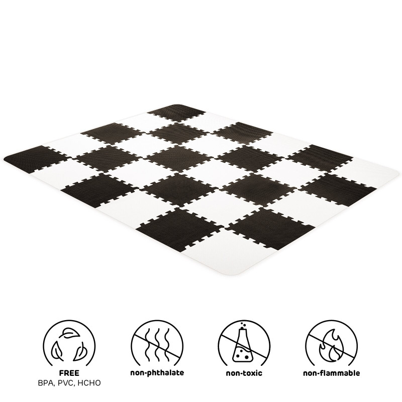 Килимок-пазл Kinderkraft Luno Black, 30 элементов KKMLUNOBLK0000