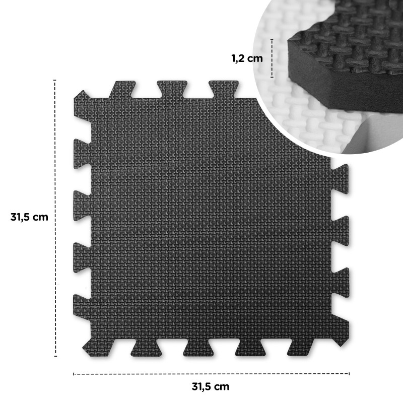 Килимок-пазл Kinderkraft Luno Black, 30 элементов KKMLUNOBLK0000