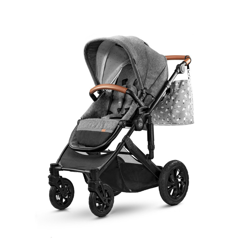 Універсальна коляска 2 в 1 Kinderkraft Prime Gray + MommyBag KKWPRIMGRMB200
