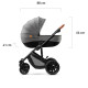 Універсальна коляска 2 в 1 Kinderkraft Prime Gray + MommyBag KKWPRIMGRMB200