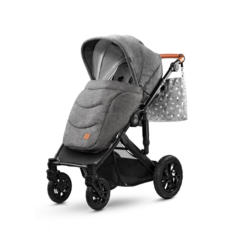 Універсальна коляска 2 в 1 Kinderkraft Prime Gray + MommyBag KKWPRIMGRMB200