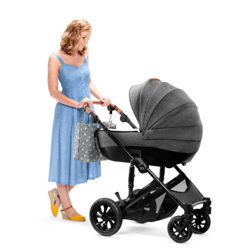 Універсальна коляска 2 в 1 Kinderkraft Prime Gray + MommyBag KKWPRIMGRMB200