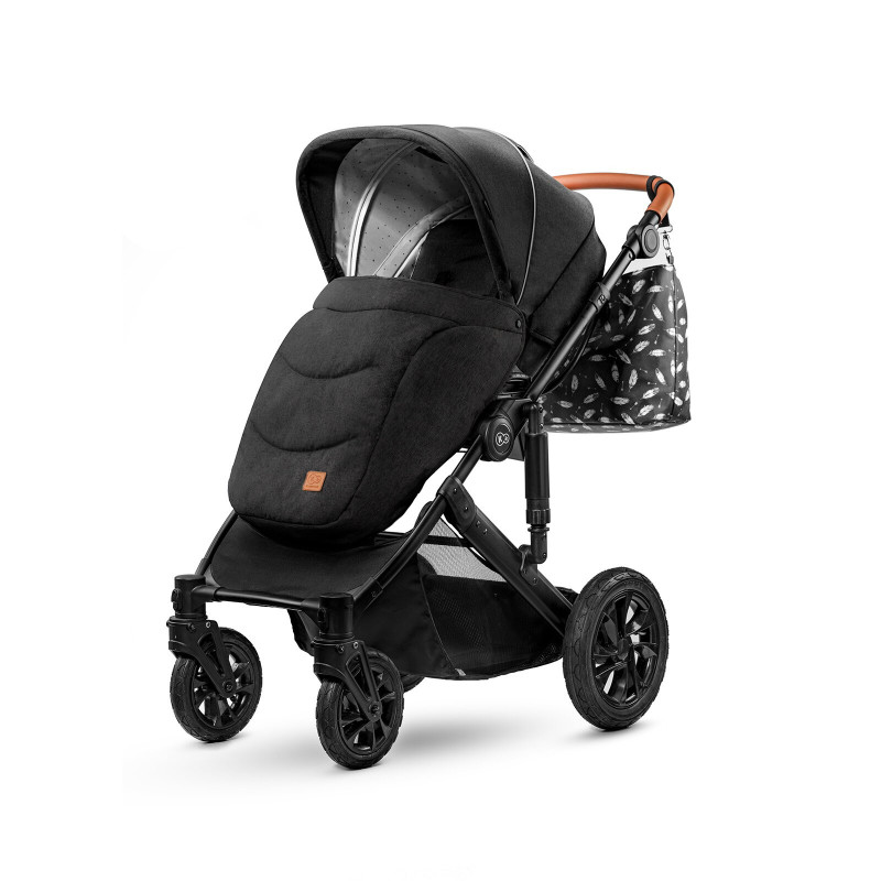 Універсальна коляска 2 в 1 Kinderkraft Prime Black + MommyBag KKWPRIMBKMB200