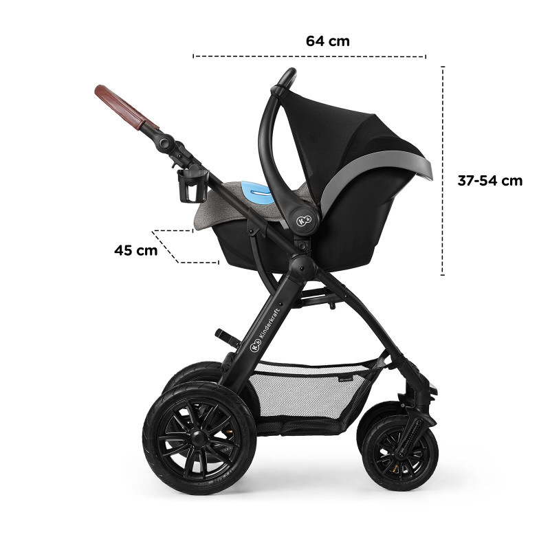 Універсальна коляска 3 в 1 Kinderkraft Xmoov Black KKWXMOVBLK3000