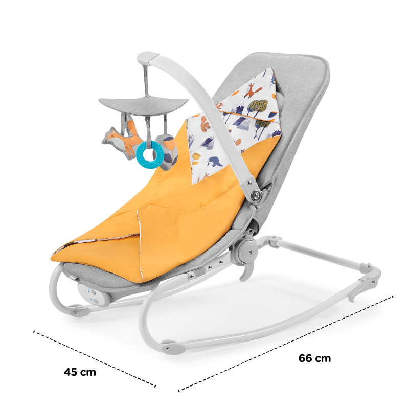 Шезлонг-гойдалка Kinderkraft Felio 2020 Forest Yellow KKBFELOYEL000N