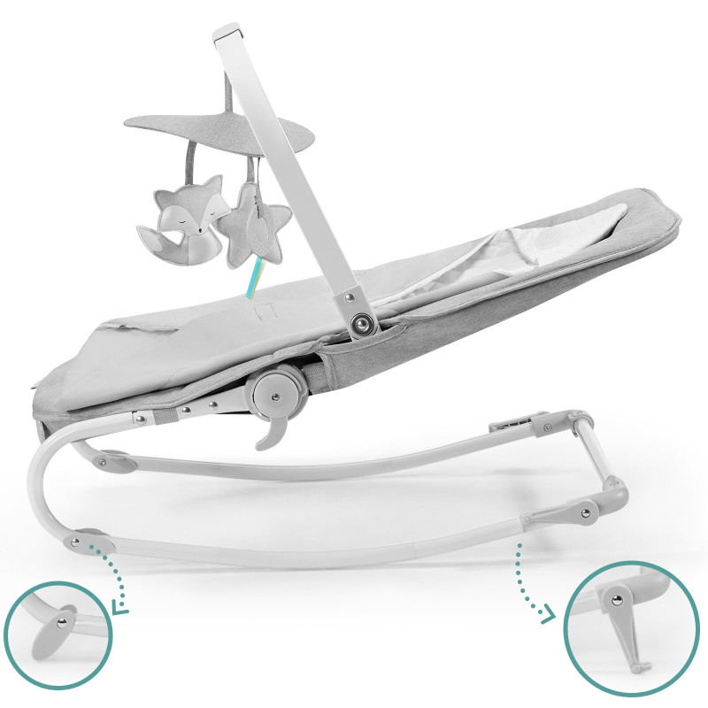Шезлонг-гойдалка Kinderkraft Felio 2020 Stone Grey KKBFELOGRY000N