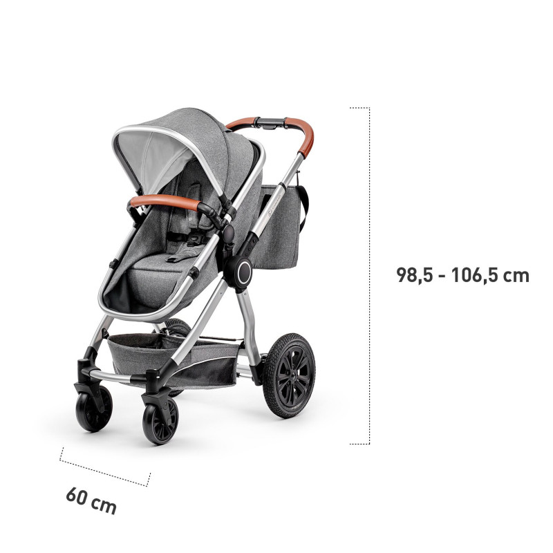 Універсальна коляска 3 в 1 Kinderkraft Veo Black/Gray KKWVEOBLGR3000