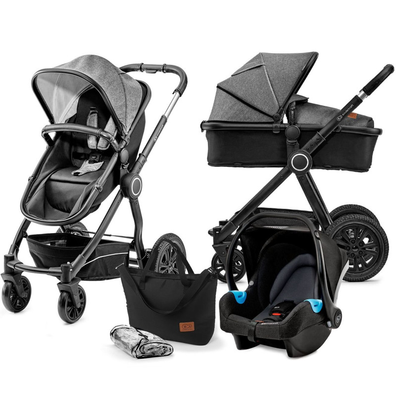 Універсальна коляска 3 в 1 Kinderkraft Veo Black/Gray KKWVEOBLGR3000