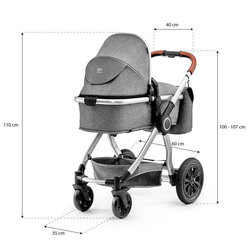 Універсальна коляска 3 в 1 Kinderkraft Veo Gray KKWVEOGRY30000