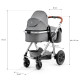Універсальна коляска 3 в 1 Kinderkraft Veo Gray KKWVEOGRY30000