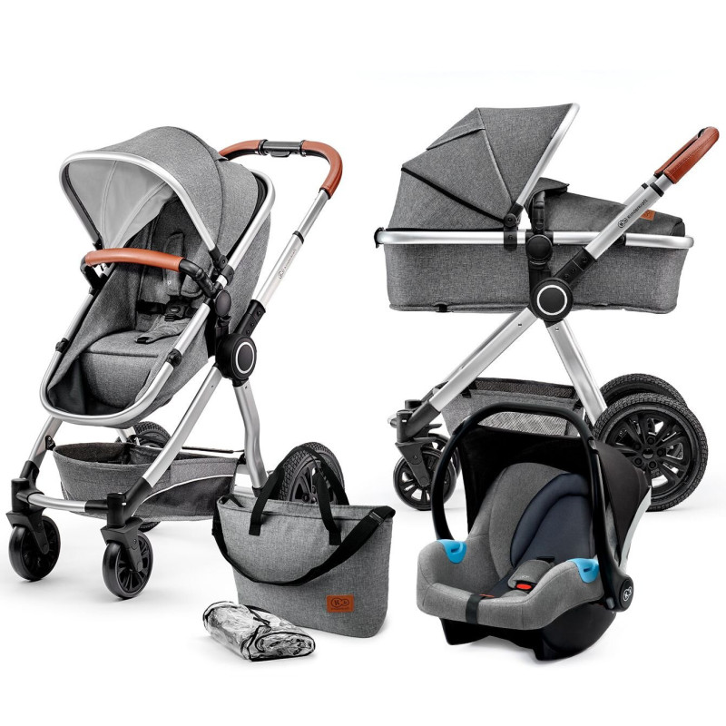 Універсальна коляска 3 в 1 Kinderkraft Veo Gray KKWVEOGRY30000