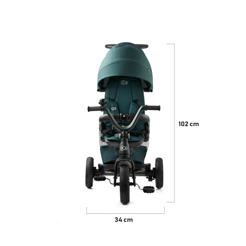 Триколісний велосипед Kinderkraft Easytwist Midnight Green KKRETWIGRE0000