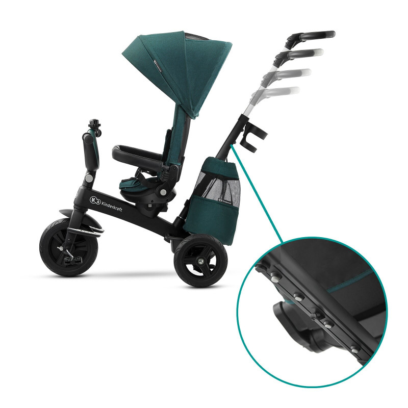 Триколісний велосипед Kinderkraft Easytwist Midnight Green KKRETWIGRE0000
