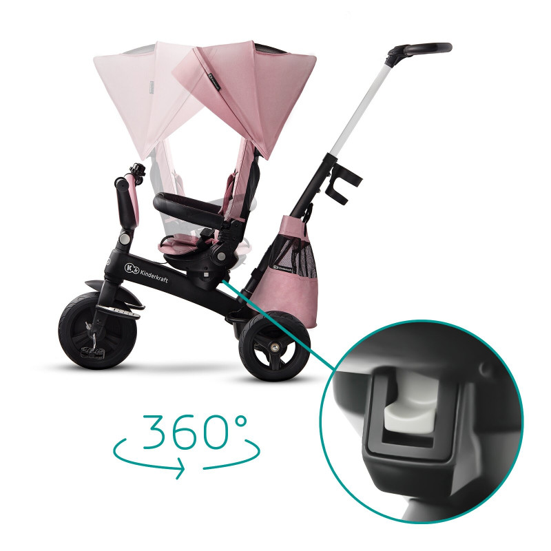 Триколісний велосипед Kinderkraft Easytwist Mauvelous Pink KKRETWIPNK0000