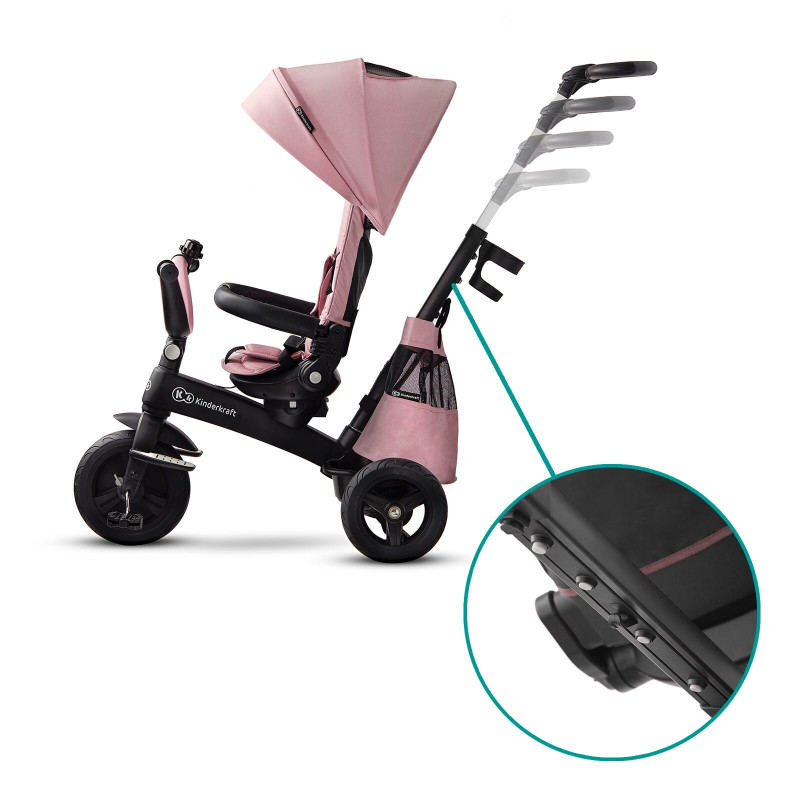 Триколісний велосипед Kinderkraft Easytwist Mauvelous Pink KKRETWIPNK0000