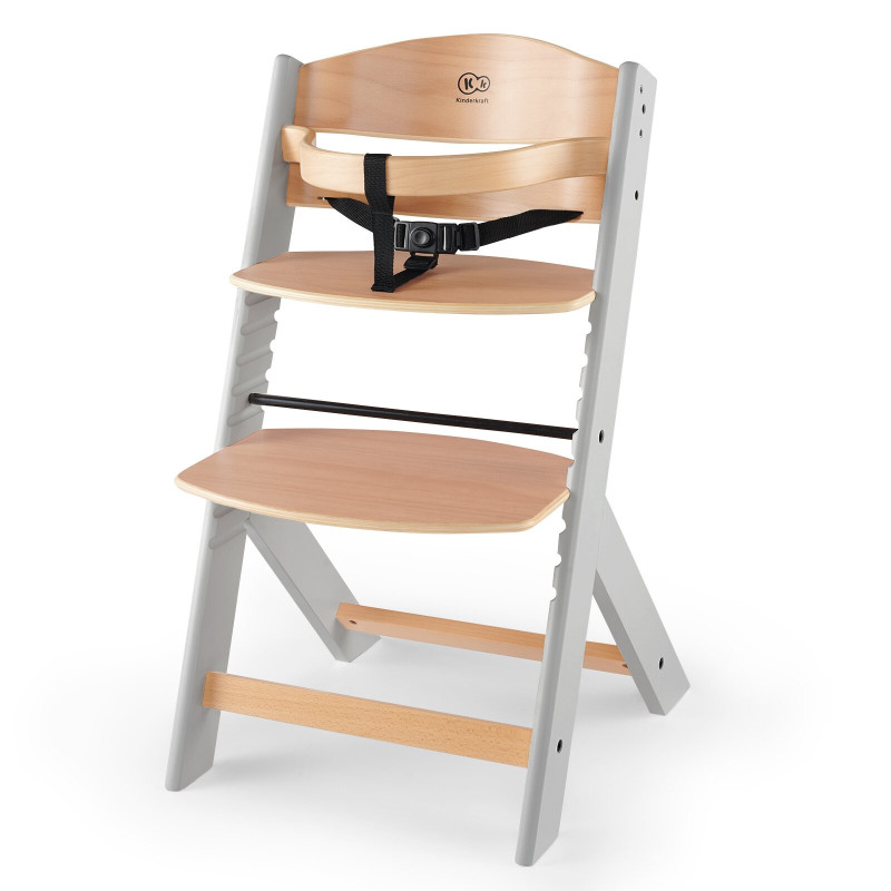 Стільчик для годування Kinderkraft Enock Gray Wood KKKENOCGRY0000