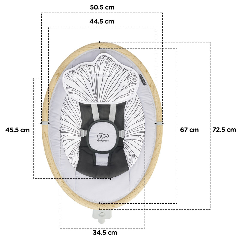 Крісло-гойдалка Kinderkraft Lumi Wooden KBLUMI00GRY0000