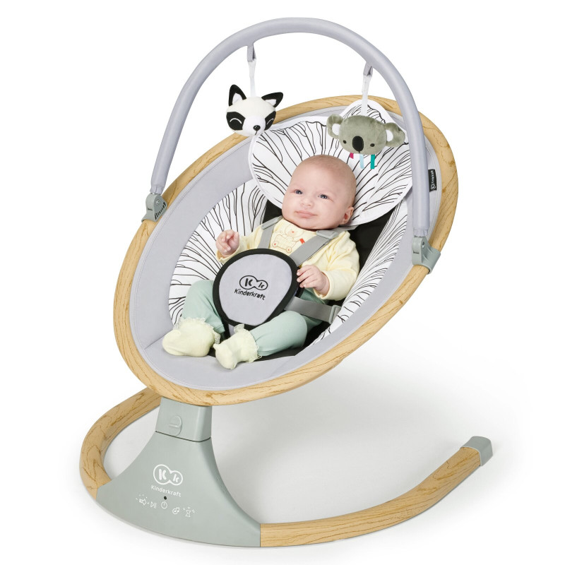 Крісло-гойдалка Kinderkraft Lumi Wooden KBLUMI00GRY0000