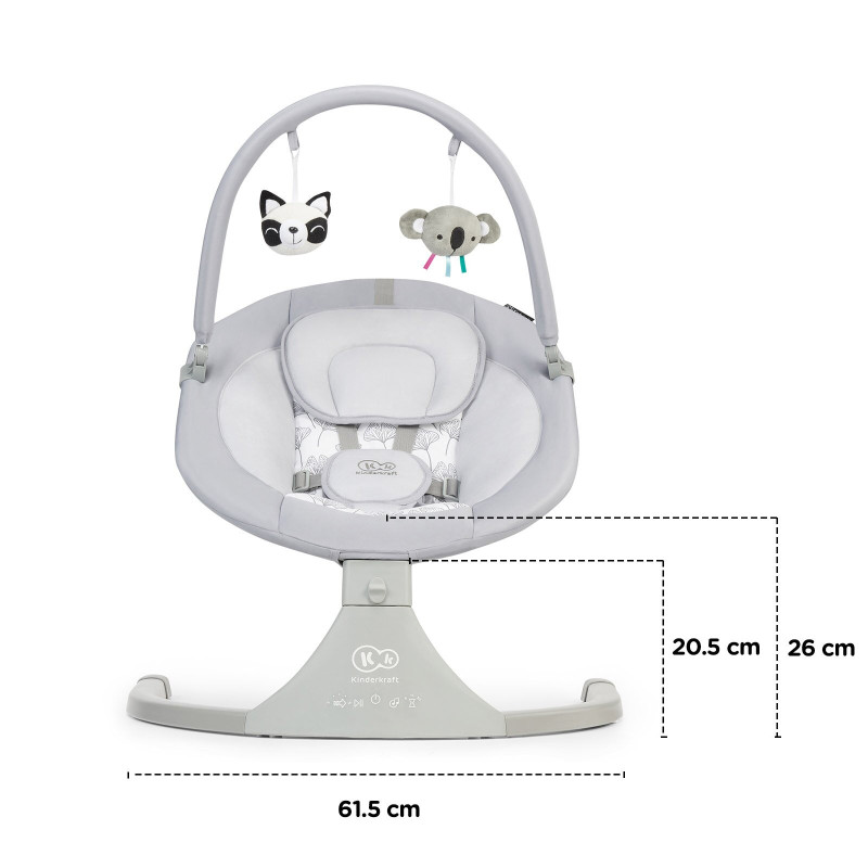 Крісло-гойдалка Kinderkraft Luli Gray KKBLULIGRY0000