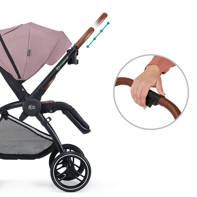Універсальна коляска 2 в 1 Kinderkraft Evolution Cocoon Marvelous Pink KKWEVCOPNK2000