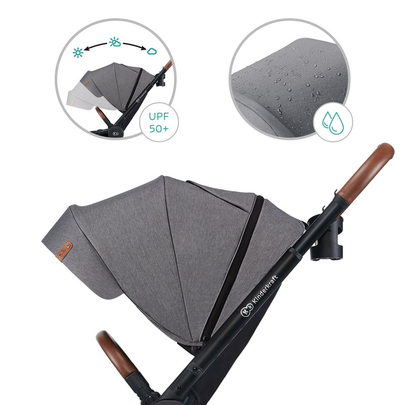 Універсальна коляска 2 в 1 Kinderkraft Evolution Cocoon Platinum Gray KKWEVCOGRY2000