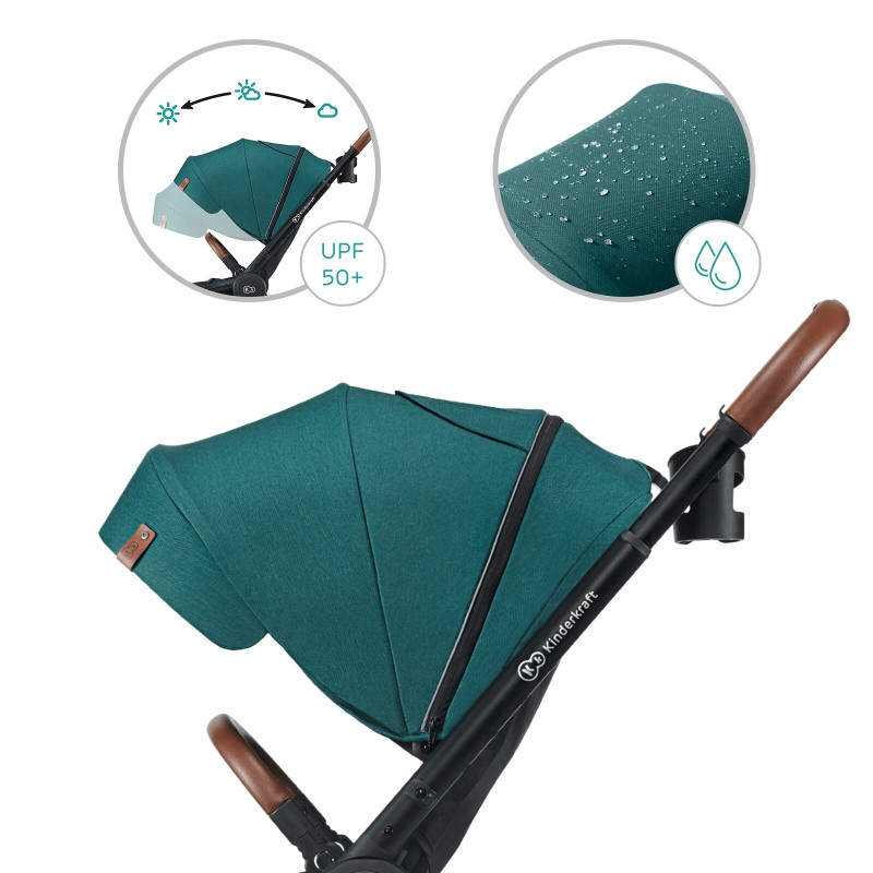 Універсальна коляска 2 в 1 Kinderkraft Evolution Cocoon Midnight Green KKWEVCOGBL2000